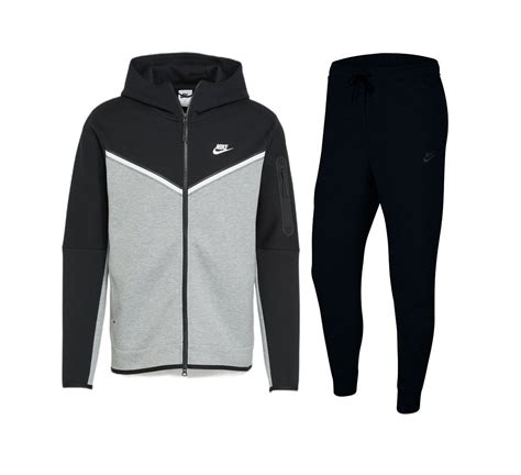 nike tech fleece zwart grijs broek|nike tech pak.